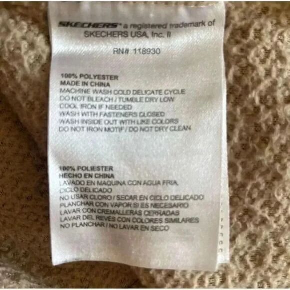 Skechers Boxy Sherpa Fleece Pullover Sweater Sweatshirt Long Sleeves SZ S # 1762 - Picture 8 of 15